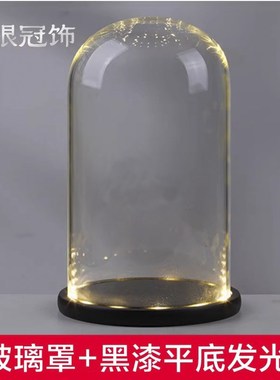 适用拼酷b艺模苗银冠饰金属模型专用防尘装置玻璃罩摆件节日礼物