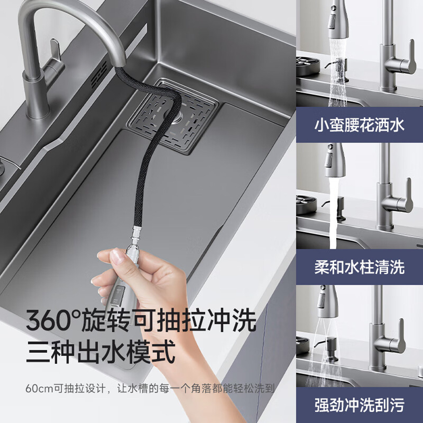 厨房洗菜盆大单槽加厚SUS304不锈钢水槽台下洗碗槽家用洗菜池水池,淘宝优惠券,粉丝福利购,淘宝优惠卷