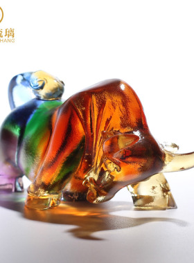 琉璃牛气冲天办公室老板桌装饰品摆件店铺开业礼品开业贺礼物