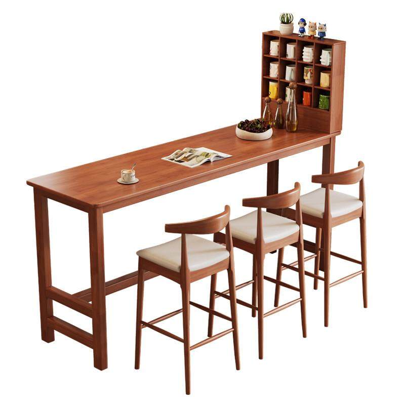 实木吧台桌家用高脚桌客厅隔间长条窄桌阳台简约休闲 靠墙桌椅组,淘宝优惠券,粉丝福利购,淘宝优惠卷
