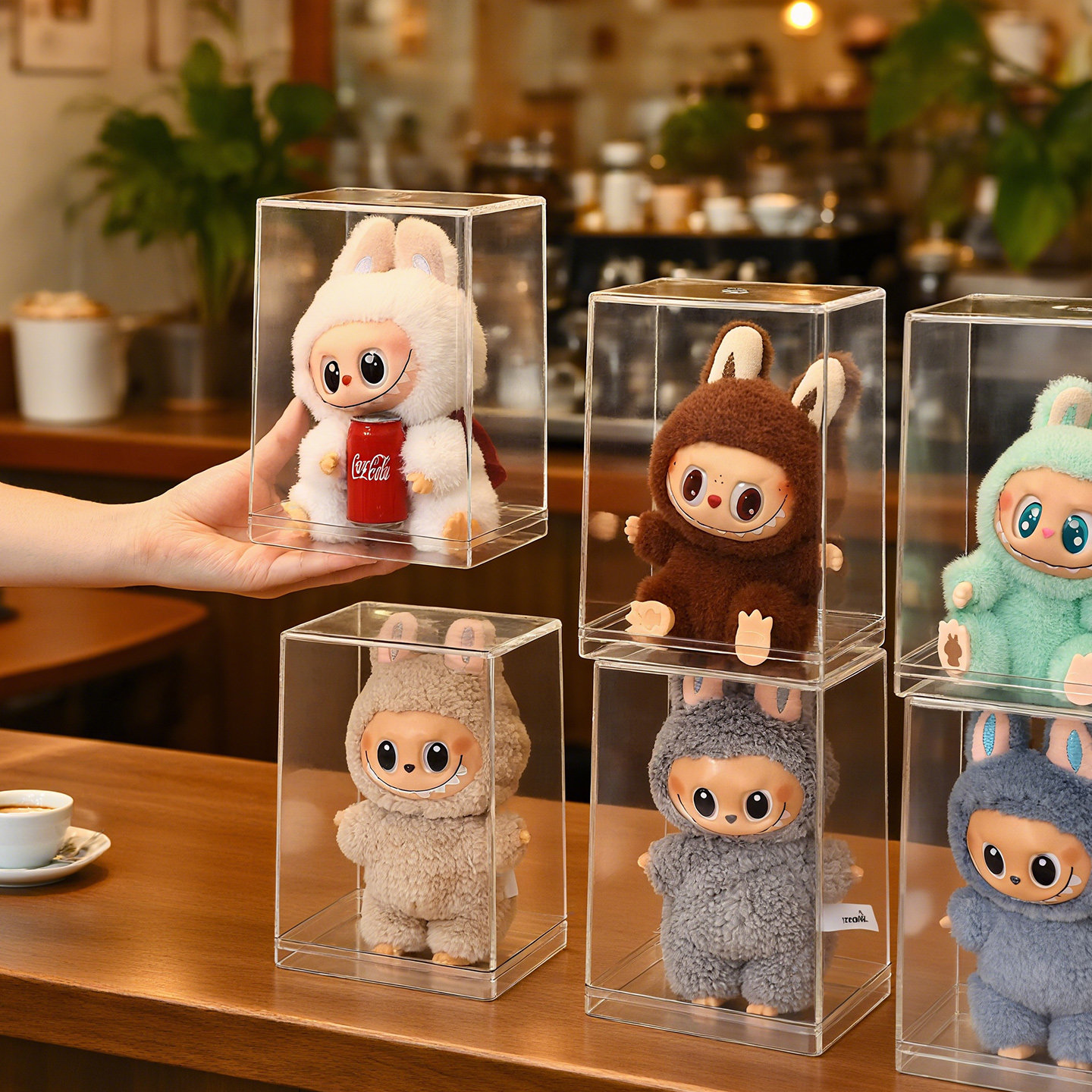 labubu透明防尘展示盒适用泡泡玛特拉布布手办盲盒独立收纳展示架,淘宝优惠券,粉丝福利购,淘宝优惠卷