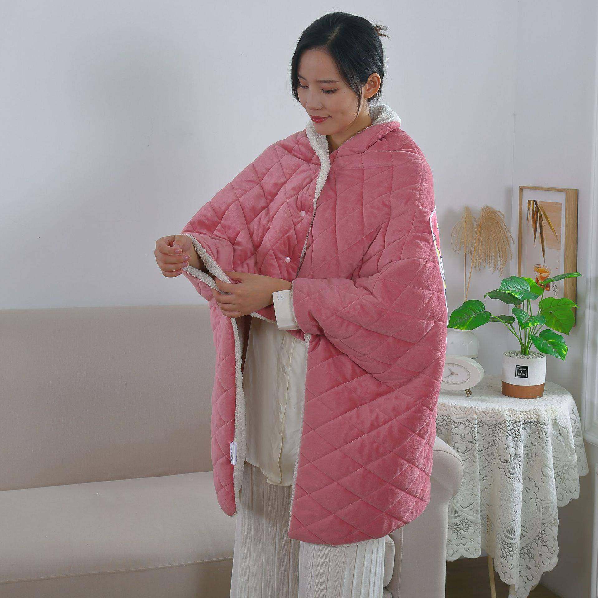 USB抱枕款多功能披肩暖身毯5V低压电热毯加热盖毯办公可铺可,淘宝优惠券,粉丝福利购,淘宝优惠卷