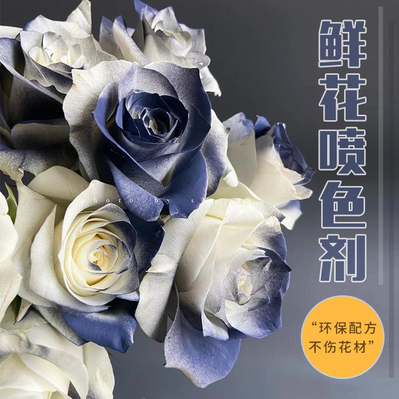 鲜花喷色剂碎冰蓝自喷漆玫瑰花艺彩色染色剂乌梅子酱着色剂染料 - 图2