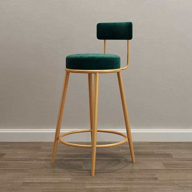 吧台椅现代简约家用轻奢靠背高脚凳铁艺网红拍照创意前台椅吧台凳,淘宝优惠券,粉丝福利购,淘宝优惠卷