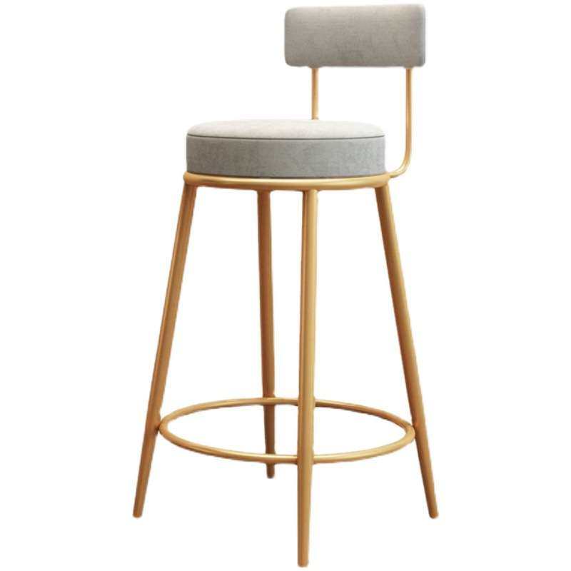 吧台椅现代简约家用轻奢靠背高脚凳铁艺网红拍照创意前台椅吧台凳,淘宝优惠券,粉丝福利购,淘宝优惠卷