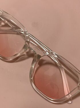网红款腮红眼镜女纯欲风素颜眼镜ins高颜值黑框渐变粉色大脸显小