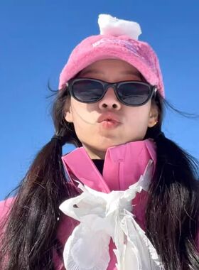 冬季椭圆小框墨镜女款雪地登山可用防风防眩光眼镜圆脸显瘦高级感