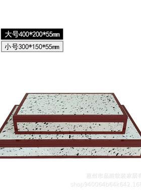 现代简约创意斑点马毛首饰盒样板房客厅软装饰品卧室衣帽间收纳盒