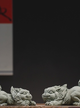 国潮瑞兽貔貅动物装饰品摆件桌面创意微景观鱼缸盆景造景搭配摆设