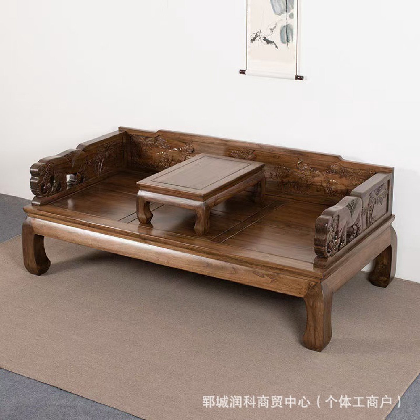 榆木老榆木罗汉床实木睡榻新中式多功能沙发简约禅意单人原木小床,淘宝优惠券,粉丝福利购,淘宝优惠卷