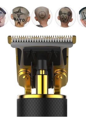 镂空T型刀头黑色蛇纹金属机身USB充电式雕刻电推剪电动理发器