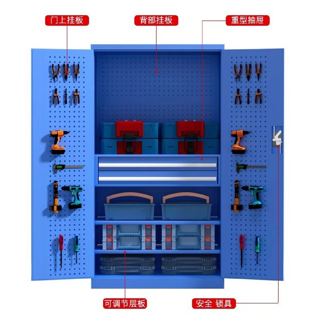Heavy Duty Tool Cabinet Repair Workshop Hardware Tool Storage Cabinet Repair Factory Parts Box Safety Storage Cabinet Thickened