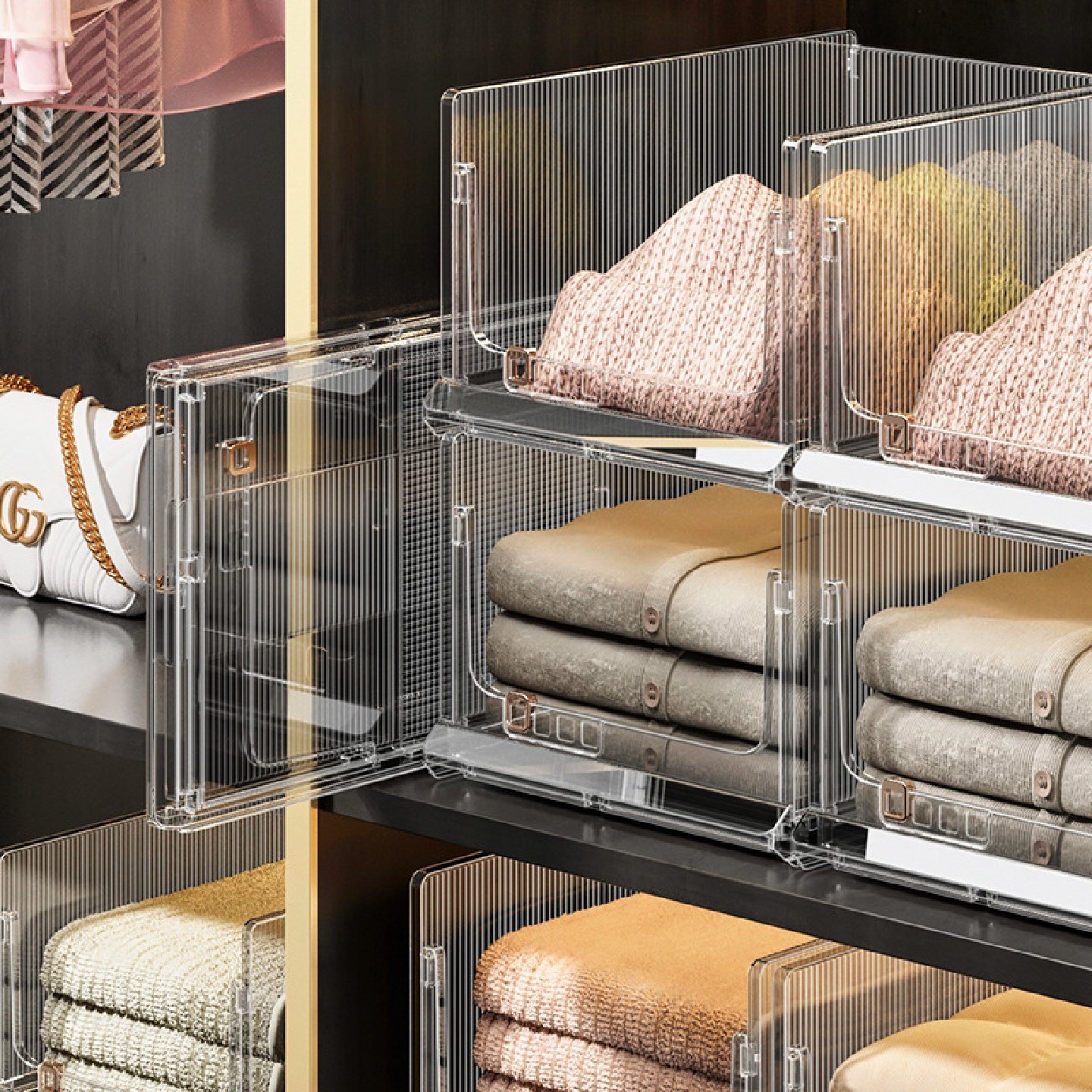 衣柜收纳神器可折叠抽屉式衣物收纳盒分层隔板宿舍家用衣服整理箱,淘宝优惠券,粉丝福利购,淘宝优惠卷