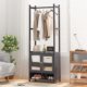 Clothes rack floor-standing bedroom hanging rack household room hanging clothes rack multi-function integrated storage rack