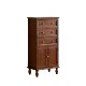 American solid wood chest of cabinet living room side cabinet multi-functional door drawer storage cabinet walnut color simple five chest of cabinet