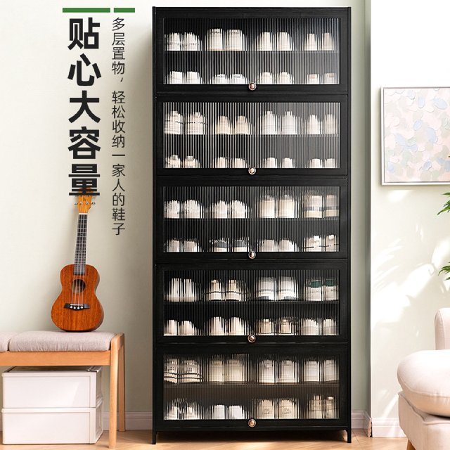 Simple shoe rack shoe cabinet wooden dormitory occupying a small floor space multi-layer dustproof entry shoe rack storage rack