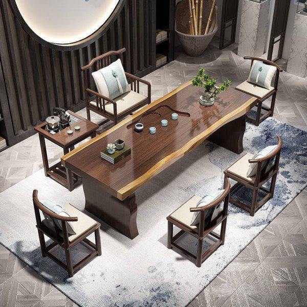 茶台实木茶桌功夫大板禅意新中式家用公全套原木茶几茶桌椅组合,淘宝优惠券,粉丝福利购,淘宝优惠卷