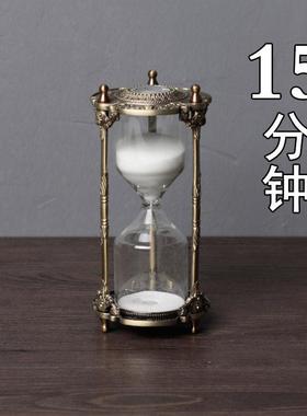 欧式创意沙漏计时器高档家居装饰摆件金属工艺礼品摆饰礼品摆件摄