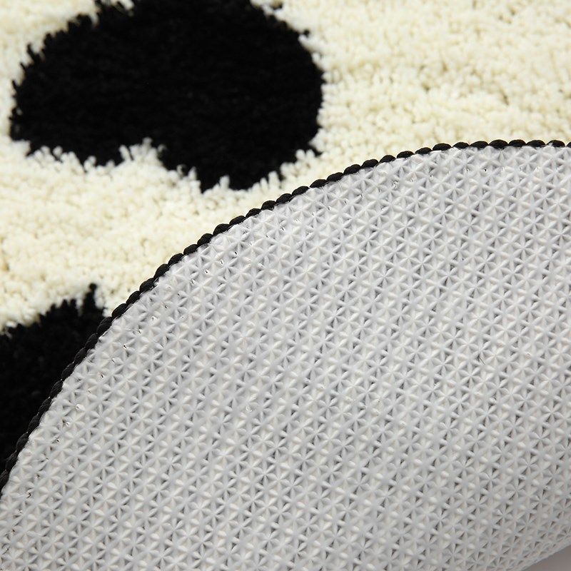 黑白爱心地毯卧室床边毯高级感少女房间毛绒脚垫主卧床前长条地垫,淘宝优惠券,粉丝福利购,淘宝优惠卷