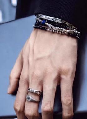 小众设计感几何小方块串接复古手链简约高级感精致百搭男女款通用