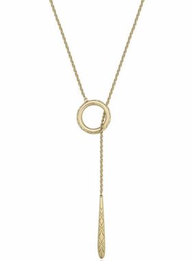 金色圆环流苏项链女个性高级感轻奢气质精致百搭小众Y型吊坠饰品