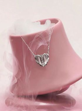 明星同款小财心项链女小爱心吊坠轻奢气质百搭甜美时尚精致锁骨链