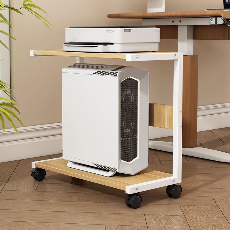 Multi-layer computer mainframe bracket home desktop office mainframe two-layer printer storage rack removable