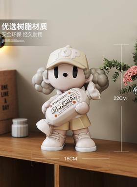 奶油风女孩摆件少女心生日礼物送女生闺蜜儿童房桌面家居软装饰品