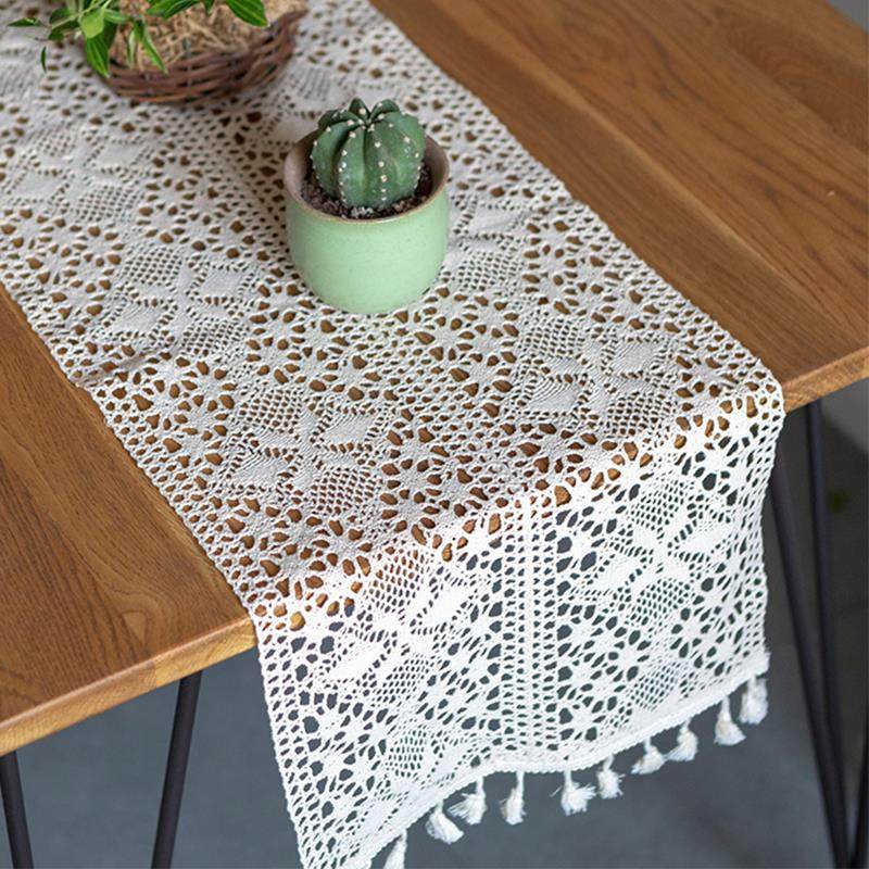 复古镂空蕾丝钩针桌布ins田园居家餐桌布艺圆桌长方形定制拍照布,淘宝优惠券,粉丝福利购,淘宝优惠卷