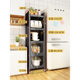 Side cabinet storage rack for floor-standing multi-layer kitchen storage cabinet for narrow gaps for pot rack
