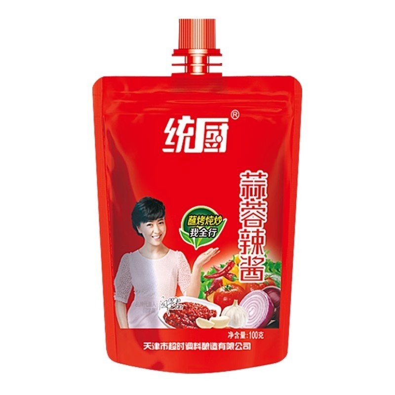450g5袋蒜蓉辣酱统厨商用东北烧烤专用家用下饭调料火锅拌面拌饭 - 图3