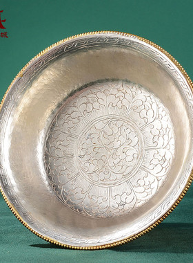 护法杯铜尼泊尔手工现代用品用品雕花八吉祥现代摆件供杯