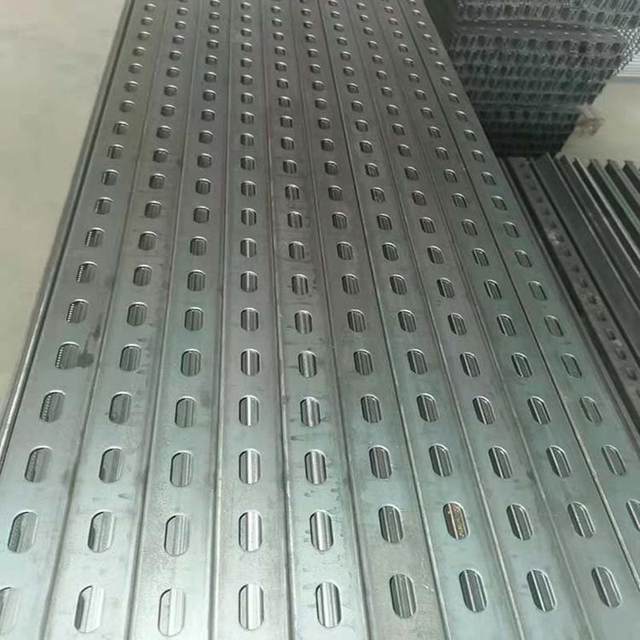 Seismic bracket accessories Hot-dip galvanized punched C-shaped steel purlin Photovoltaic galvanized fixed channel steel spot factory processing