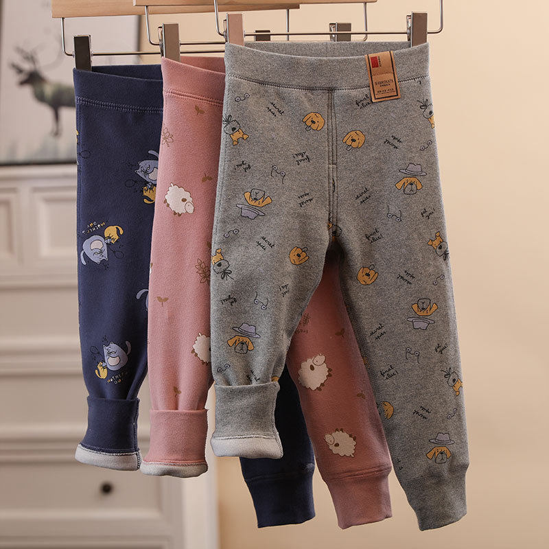 儿童秋冬双层保暖裤宝宝卡通热能裤男童发热秋裤无痕棉毛裤,淘宝优惠券,粉丝福利购,淘宝优惠卷