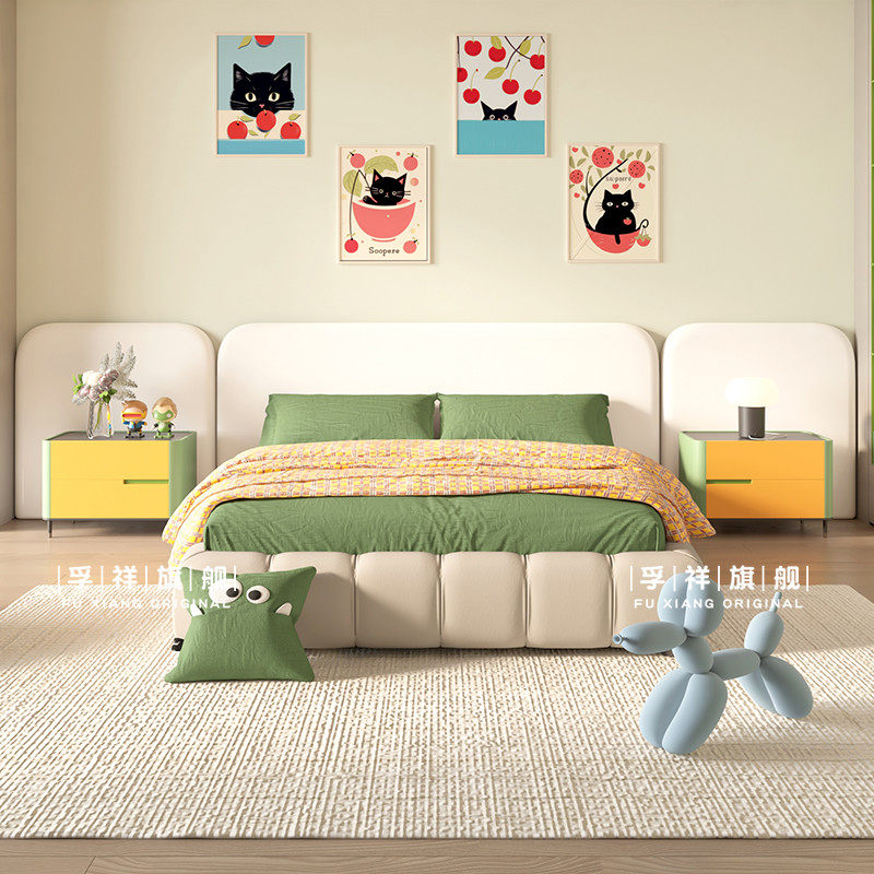 儿童房背景墙软包造型半墙护墙板卧室奶油风公主房防撞靠背定制,淘宝优惠券,粉丝福利购,淘宝优惠卷