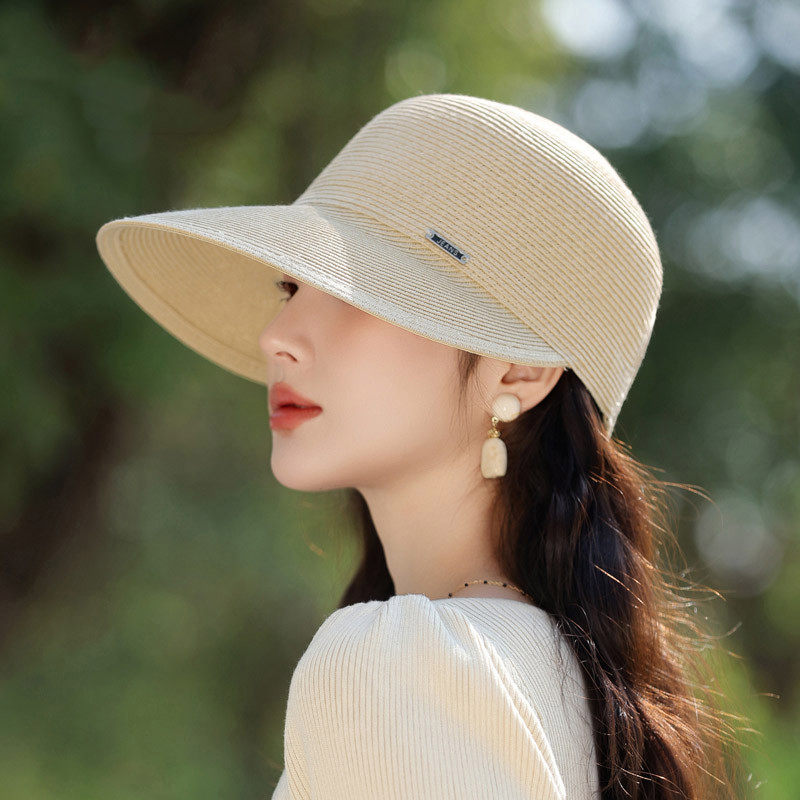 宽沿鸭舌草帽女春夏季旅游度假透气子海边游玩可折叠太阳帽,淘宝优惠券,粉丝福利购,淘宝优惠卷