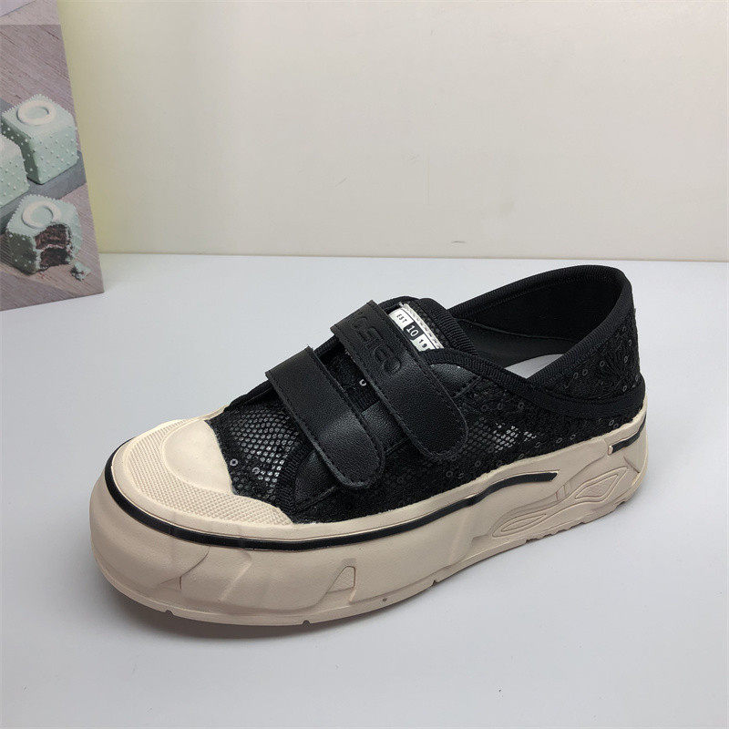 2023夏季新款女鞋魔术贴蕾丝小白鞋夏季网面透气两穿休闲板鞋,淘宝优惠券,粉丝福利购,淘宝优惠卷