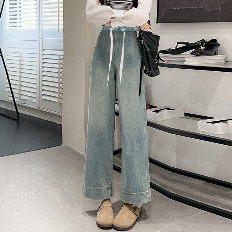 孕妇秋季外穿抽绳无托腹阔腿宽松直筒显瘦九分裤春秋款,淘宝优惠券,粉丝福利购,淘宝优惠卷