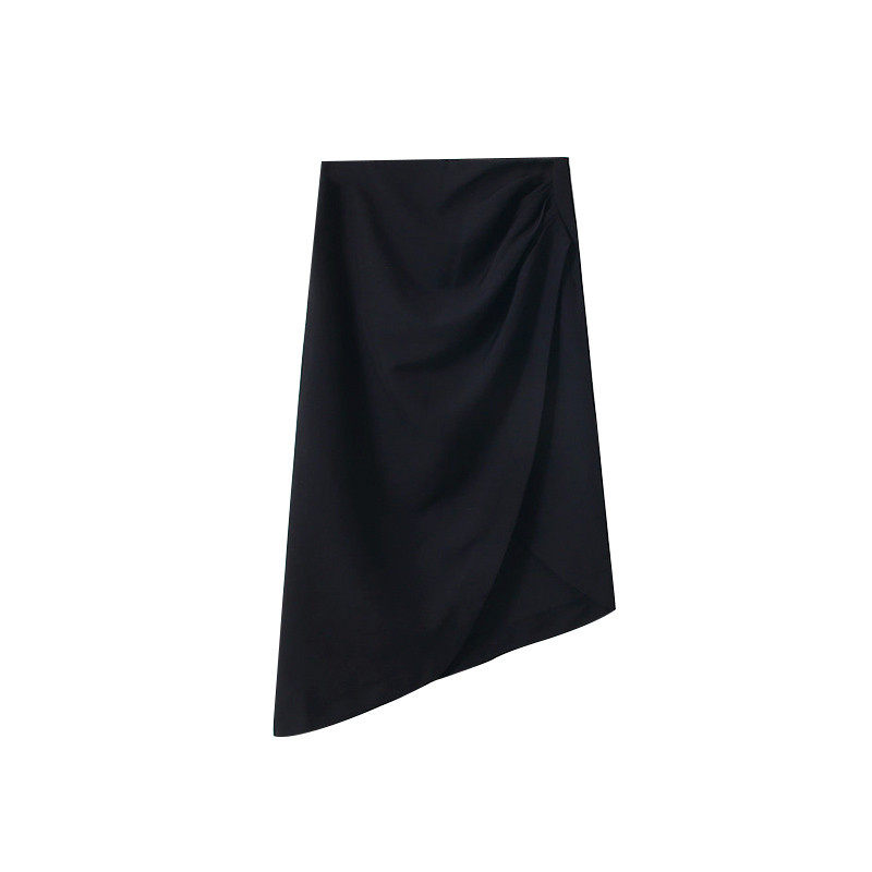 2025春季黑色不规则女春款显瘦开叉垂感包臀裙百搭,淘宝优惠券,粉丝福利购,淘宝优惠卷