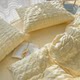 Heart bubble yarn four-piece quilt cover bed sheet summer dormitory bedding simple quilt cover three-piece set active printing and dyeing