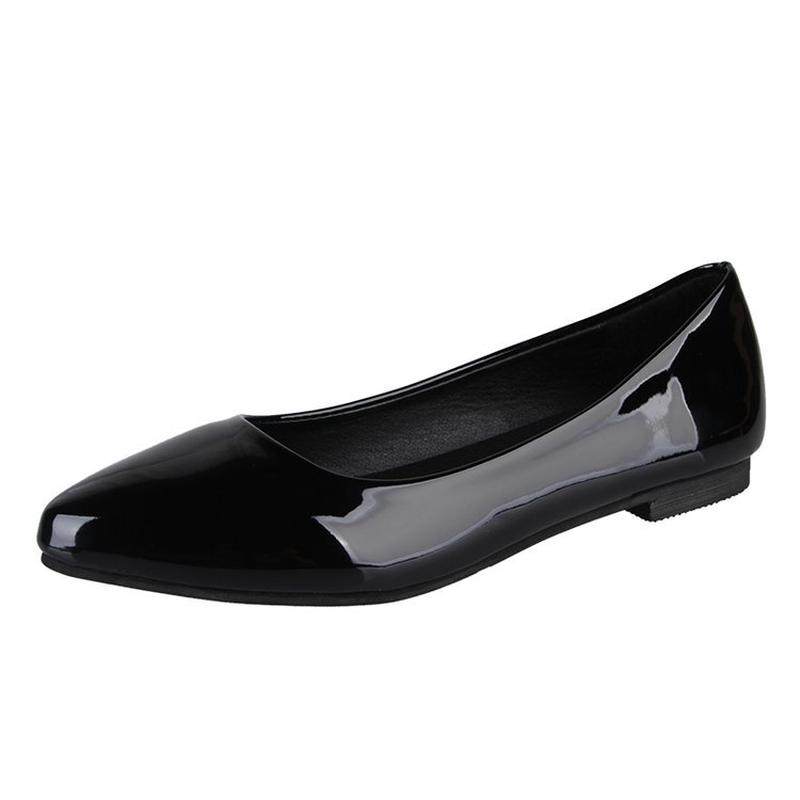 春秋平底鞋女2023尖头浅口职业工作单鞋绒面平跟百搭黑色女鞋,淘宝优惠券,粉丝福利购,淘宝优惠卷