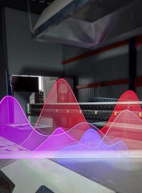 发光亚克力透明假山造景室内酒店大堂营销中心售楼处艺术装饰品