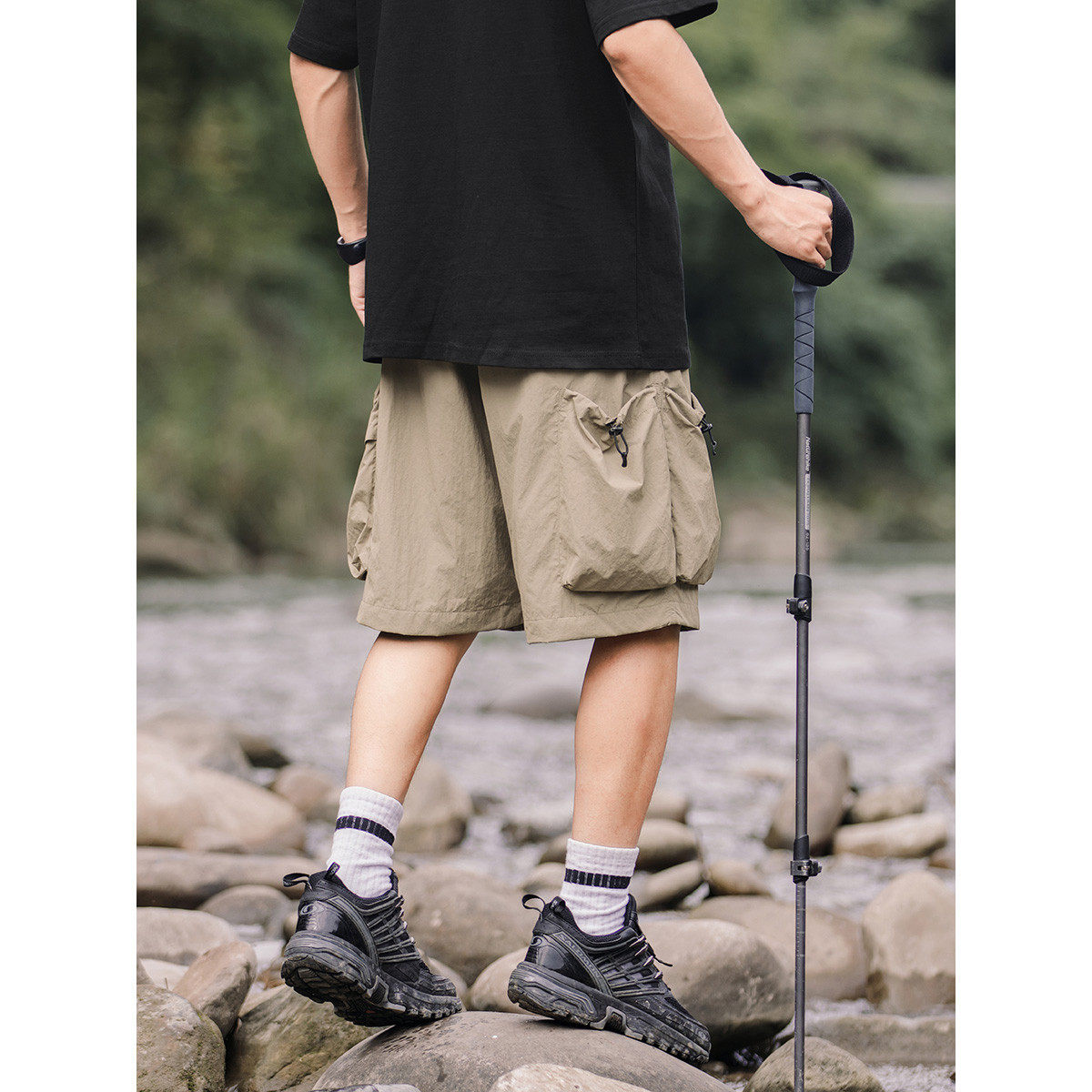 OW线上商店 男夏季户外直筒机能五分裤 山系宽松大口袋工装潮,淘宝优惠券,粉丝福利购,淘宝优惠卷