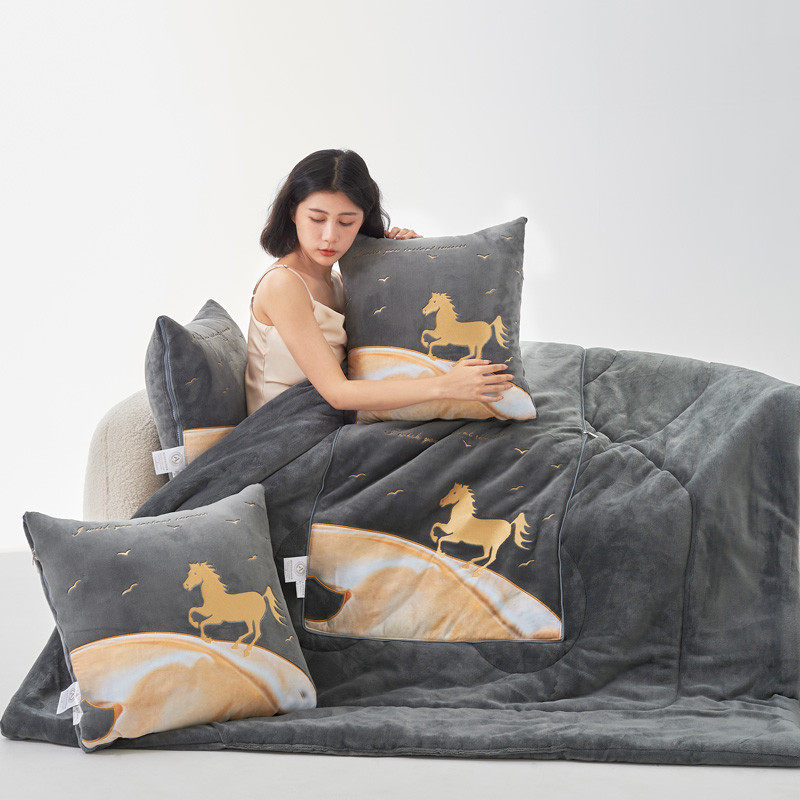 抱枕被子两用2024新款冬天季加厚靠背毯子二一枕头被,淘宝优惠券,粉丝福利购,淘宝优惠卷