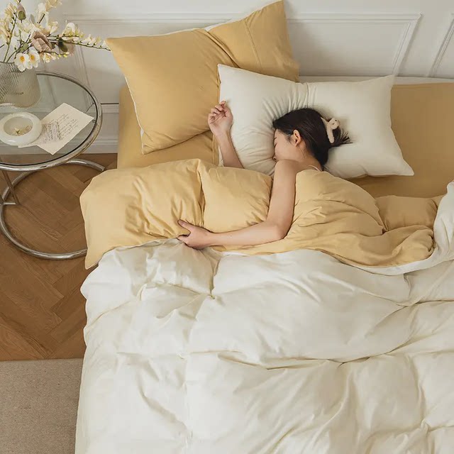 Class A autumn and winter maternal and infant Indian cotton pure cotton four-piece set cotton knitted 34 bedding quilt cover bed sheet 100