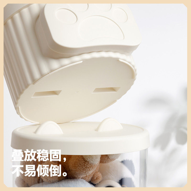 装娃娃收纳桶毛绒玩具收纳神器透明儿童大公仔玩偶展示柜收纳筐桶,淘宝优惠券,粉丝福利购,淘宝优惠卷