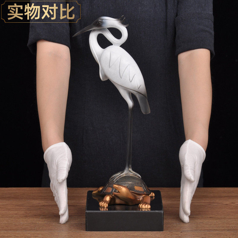 彩铜龟鹤延年摆件松鹤铜龟家居客厅装饰品送老人长辈祝贺寿礼品,淘宝优惠券,粉丝福利购,淘宝优惠卷