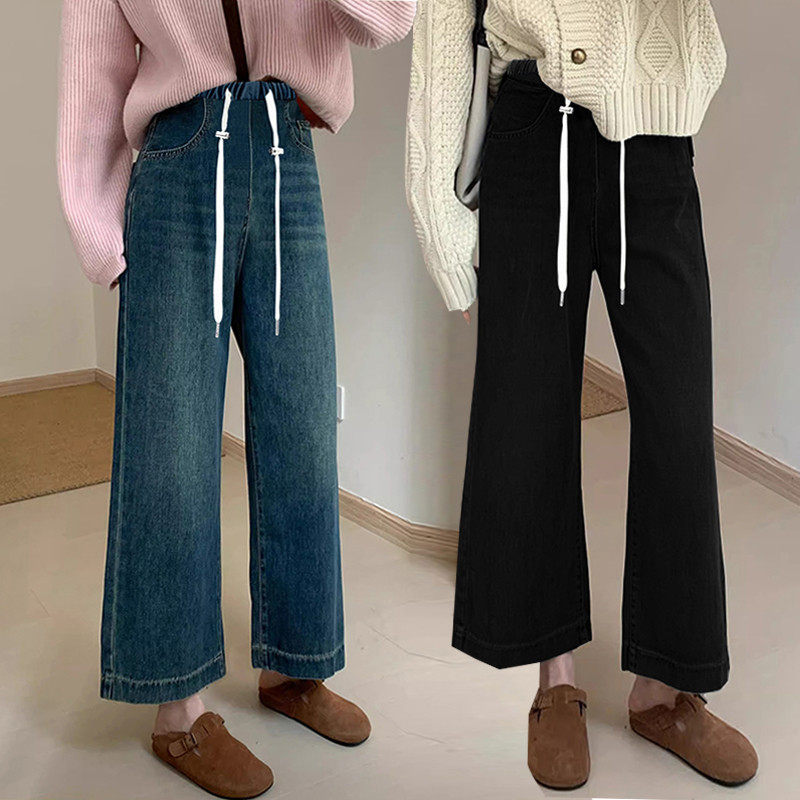 孕妇秋季外穿抽绳无托腹阔腿宽松直筒显瘦九分裤春秋款,淘宝优惠券,粉丝福利购,淘宝优惠卷