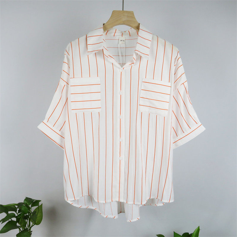 气质百搭衬衫女设计感小众2025夏季时尚新款宽松显瘦条纹薄款,淘宝优惠券,粉丝福利购,淘宝优惠卷