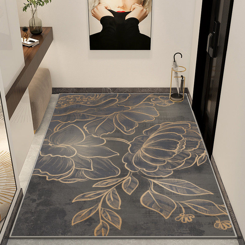 高级感并蒂莲入户门玄关地垫入户耐脏进门脚垫可裁剪门垫大门地毯,淘宝优惠券,粉丝福利购,淘宝优惠卷